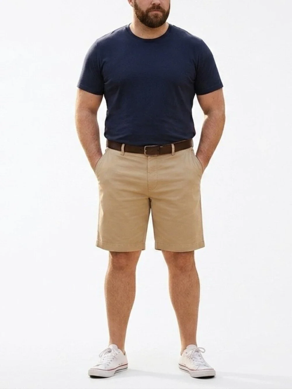 NEW Roundtree Yorke Travel Smart sz 40 flat front shorts khaki beige classic fit